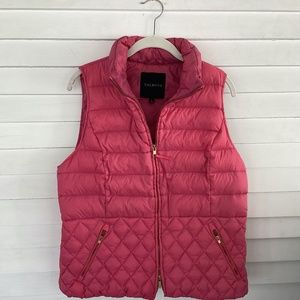 Talbots Quilted Vest Size Large in warm pink